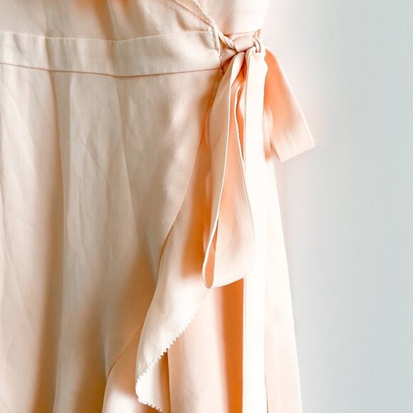 Sunday Best Wrap Dress (Peach) - Picture 5 of 11